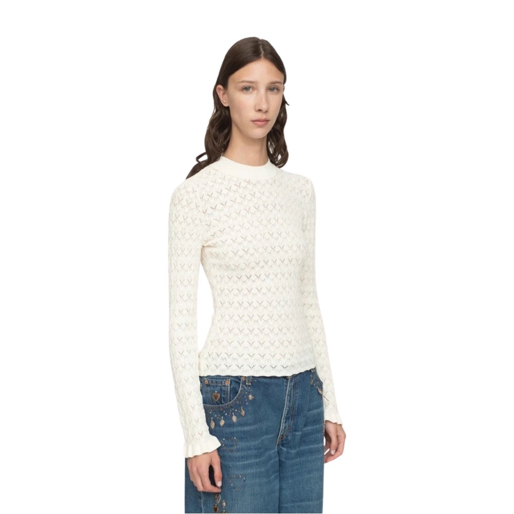 SEA NY Rue Sweater Cream NWT - Picture 3 of 10
